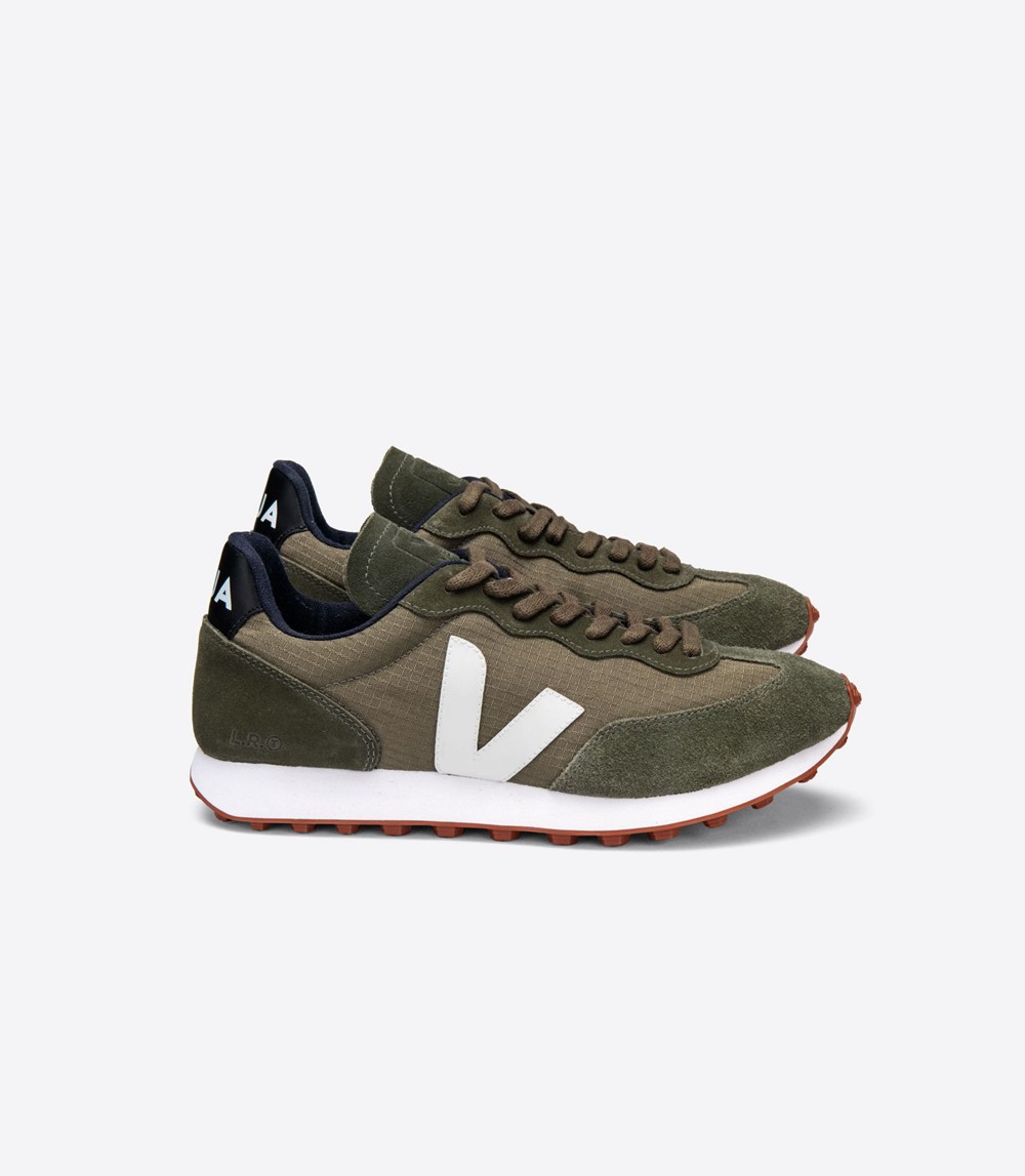 Veja Trainers Mens Olive/White - Rio Branco Ripstop - ORCL-87420